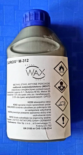 CUROX M-312 * 500ml* (inicjator , utwardzacz do nienasyconych  żywic polietrowych)